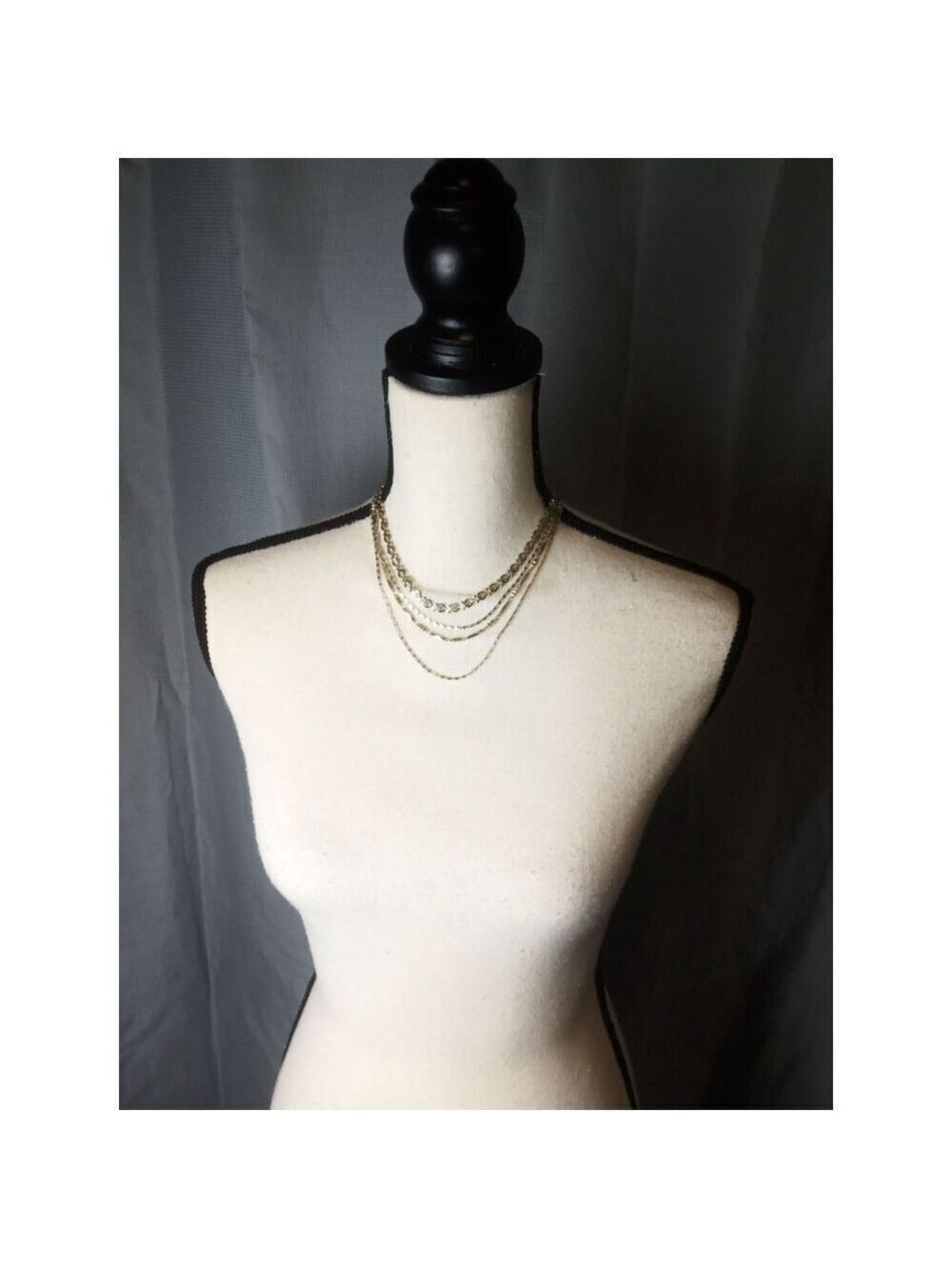 Gold Colored Necklace 4 Chain